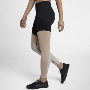 Nike Dri-Fit Color Block Leggings with Mesh